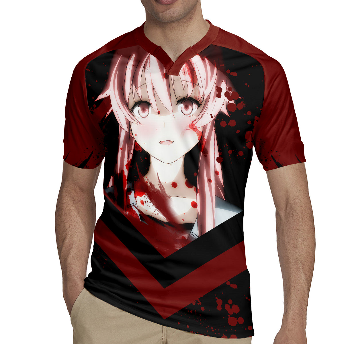 Future Diary Mirai Nikki Rugby Jersey Yuno Gasai