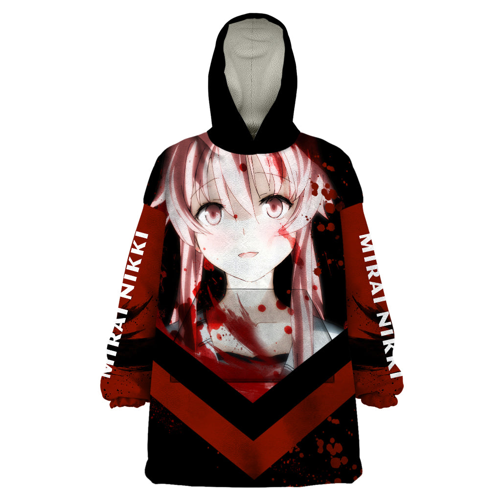 Future Diary Mirai Nikki Wearable Blanket Hoodie Yuno Gasai