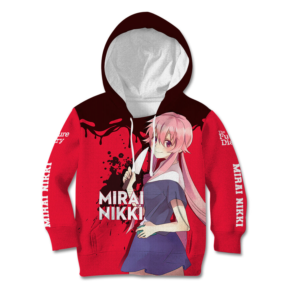 Yuno Gasai Future Diary Mirai Nikki Kid Hoodie Anime Style