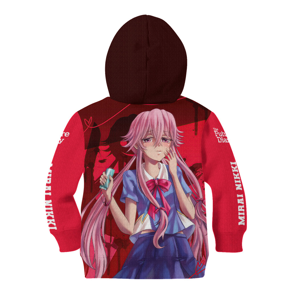 Yuno Gasai Future Diary Mirai Nikki Kid Hoodie Anime Style