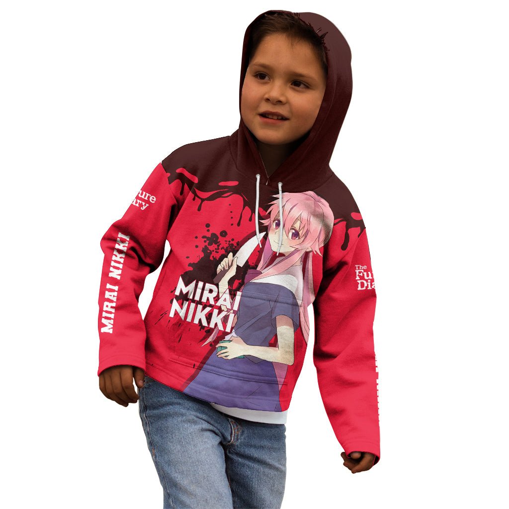 Yuno Gasai Future Diary Mirai Nikki Kid Hoodie Anime Style