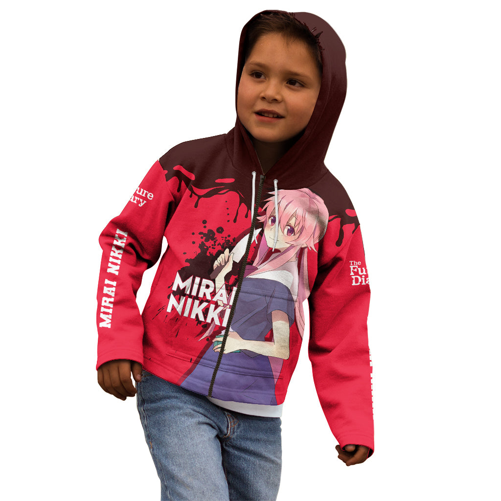 Yuno Gasai Future Diary Mirai Nikki Kid Hoodie Anime Style
