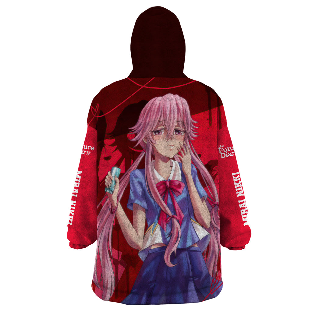 Yuno Gasai Future Diary Mirai Nikki Wearable Blanket Hoodie Anime Style