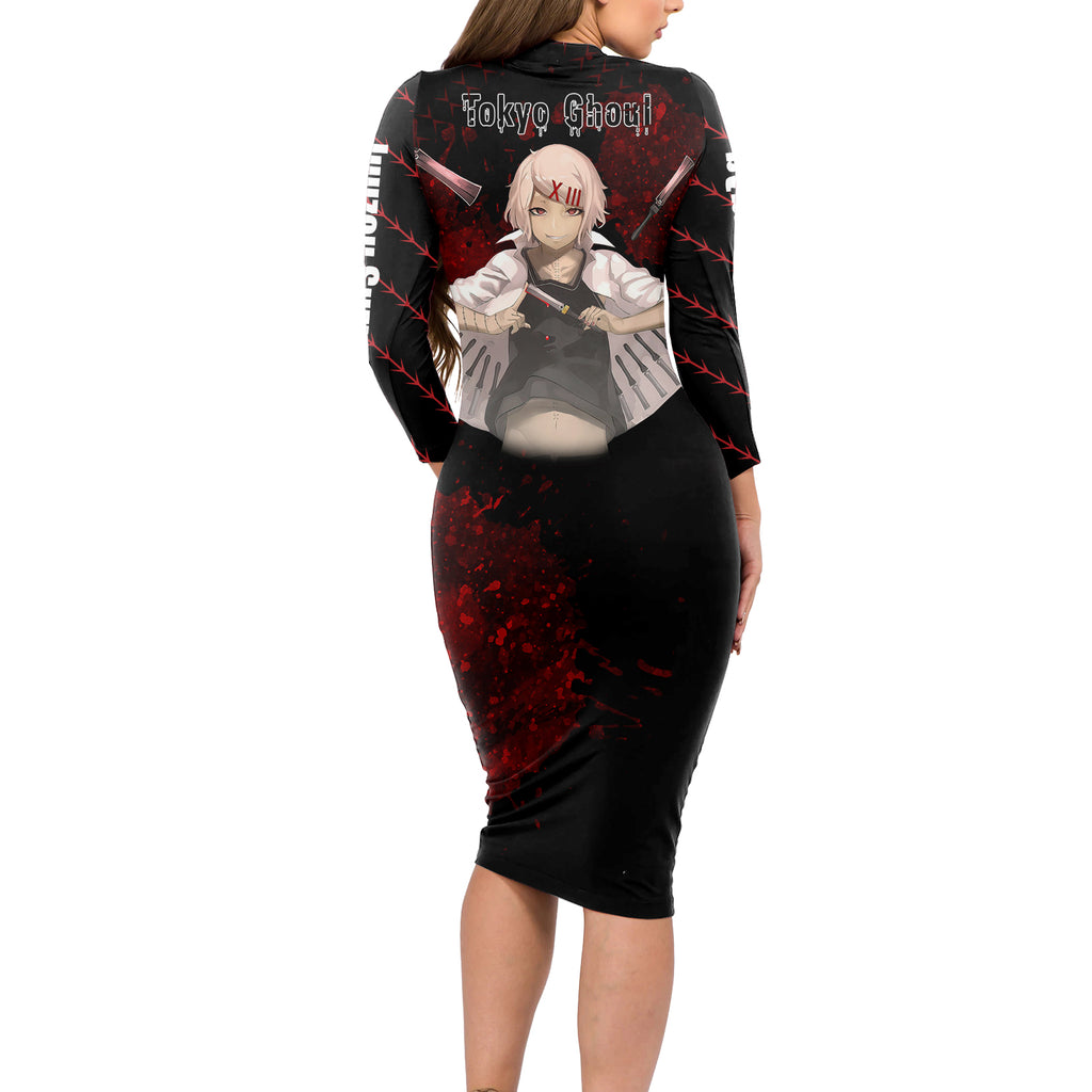Juuzou Suzuya - Tokyo Ghoul Long Sleeve Bodycon Dress Anime Grunge Style