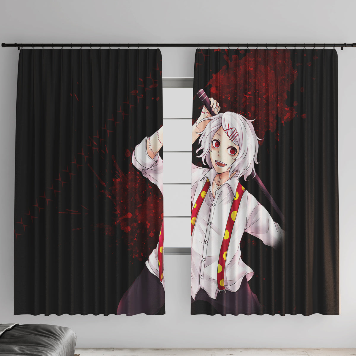 Juuzou Suzuya - Tokyo Ghoul Window Curtain Anime Grunge Style