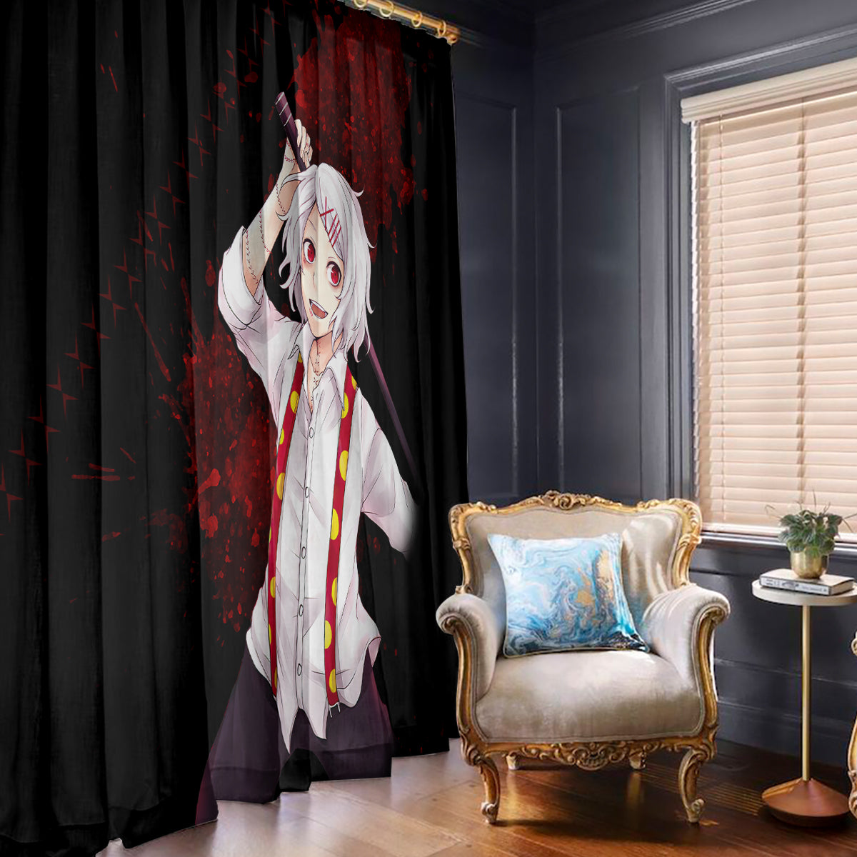 Juuzou Suzuya - Tokyo Ghoul Window Curtain Anime Grunge Style