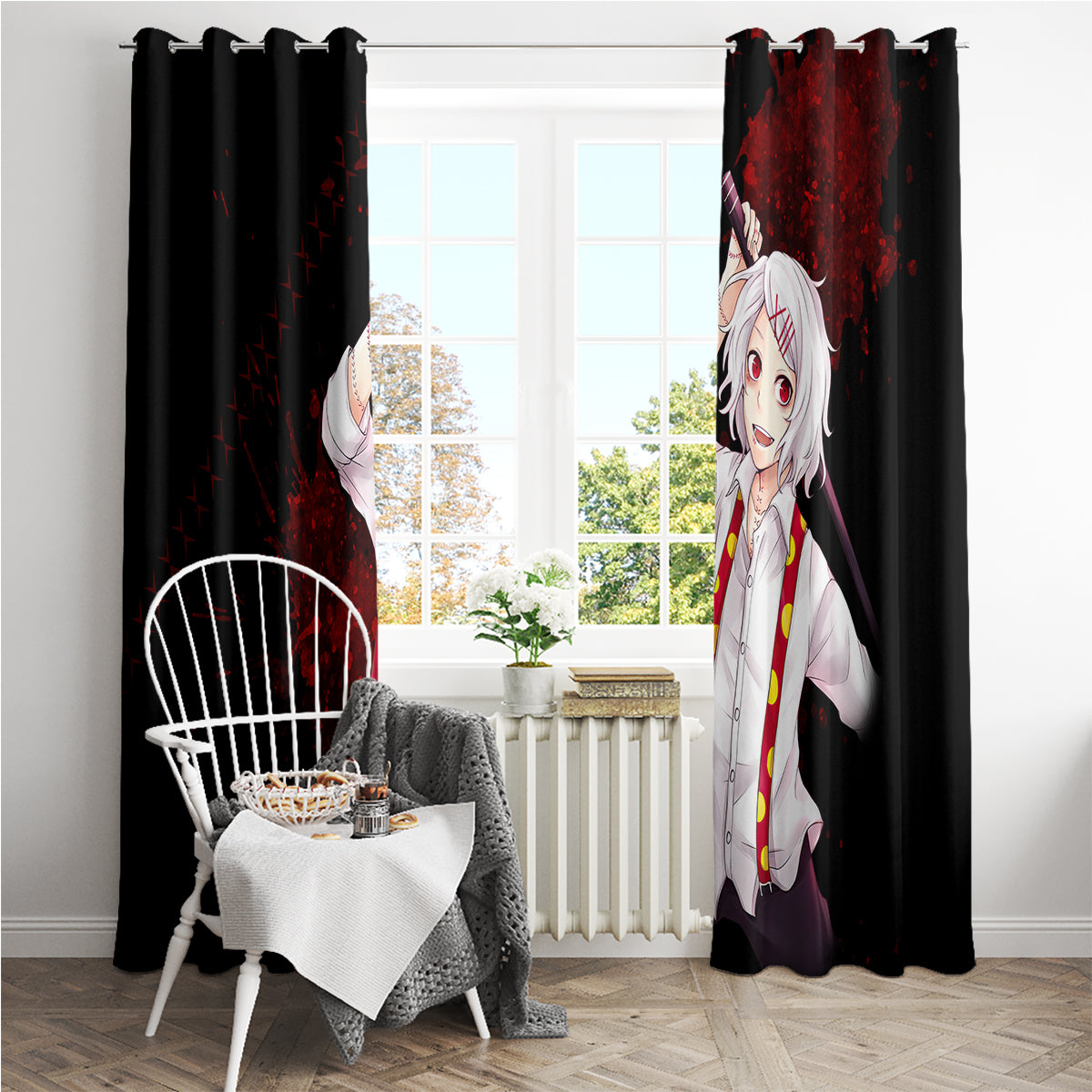 Juuzou Suzuya - Tokyo Ghoul Window Curtain Anime Grunge Style
