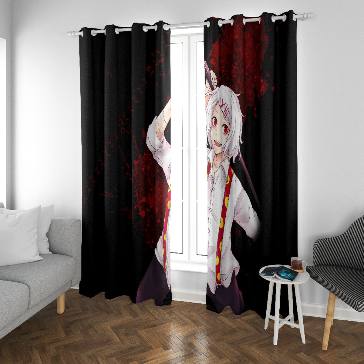 Juuzou Suzuya - Tokyo Ghoul Window Curtain Anime Grunge Style