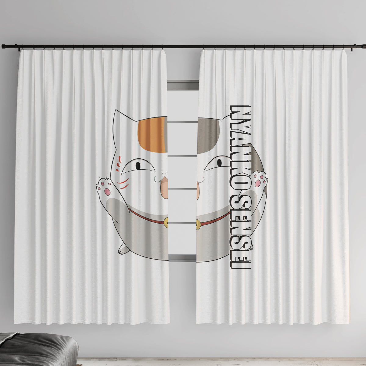 Nyanko Sensei Madara - Natsume Yuujinchou Window Curtain Anime Style
