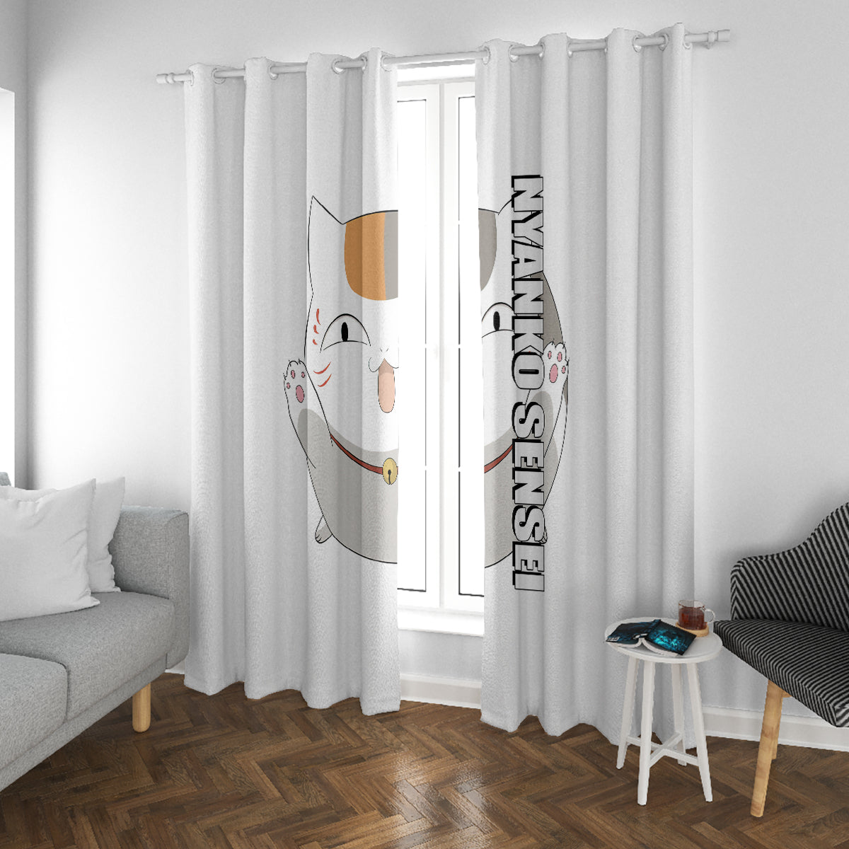 Nyanko Sensei Madara - Natsume Yuujinchou Window Curtain Anime Style