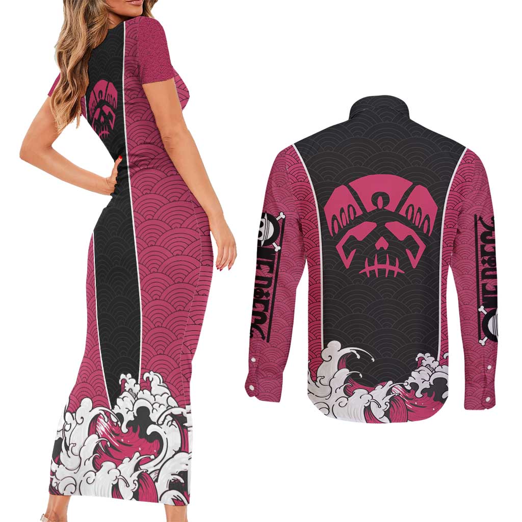 Charlotte Katakuri - One Piece Couples Matching Short Sleeve Bodycon Dress and Long Sleeve Button Shirt Anime Japan Pattern Style