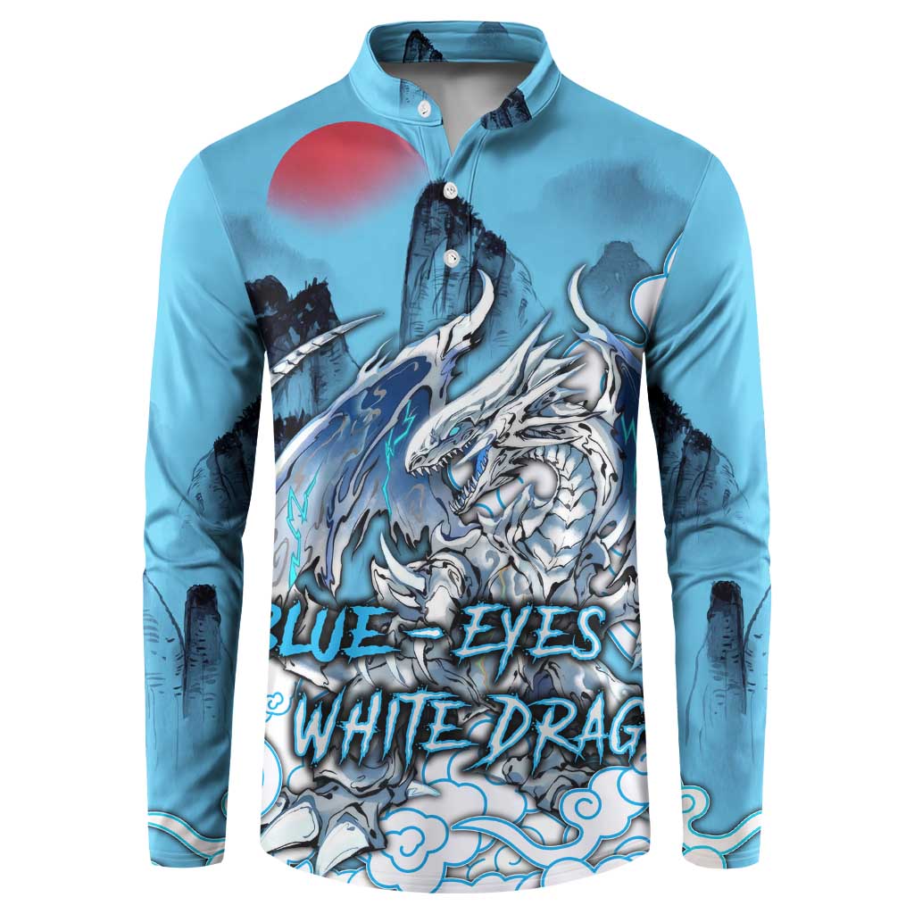 Blue-Eyes White Dragon Button Sweatshirt Anime Japan Art Style