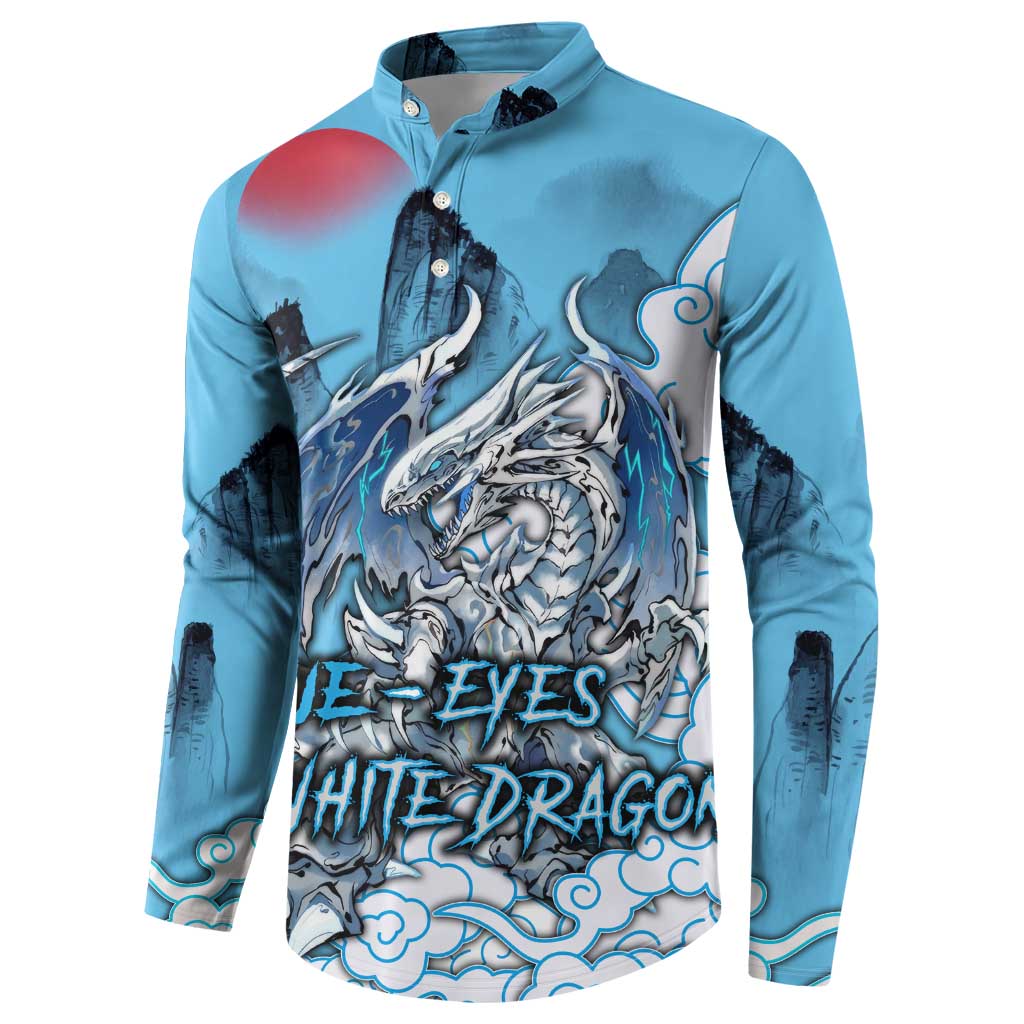 Blue-Eyes White Dragon Button Sweatshirt Anime Japan Art Style