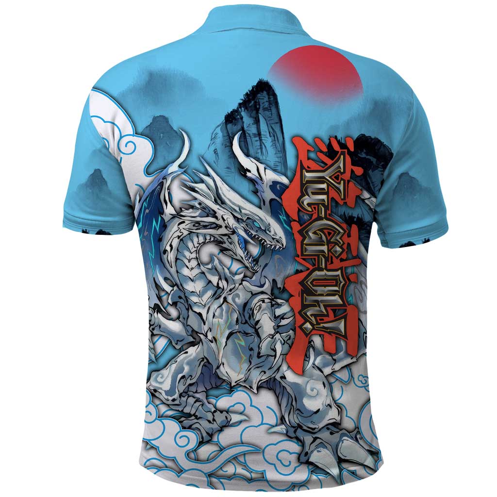 Blue-Eyes White Dragon Polo Shirt Anime Japan Art Style