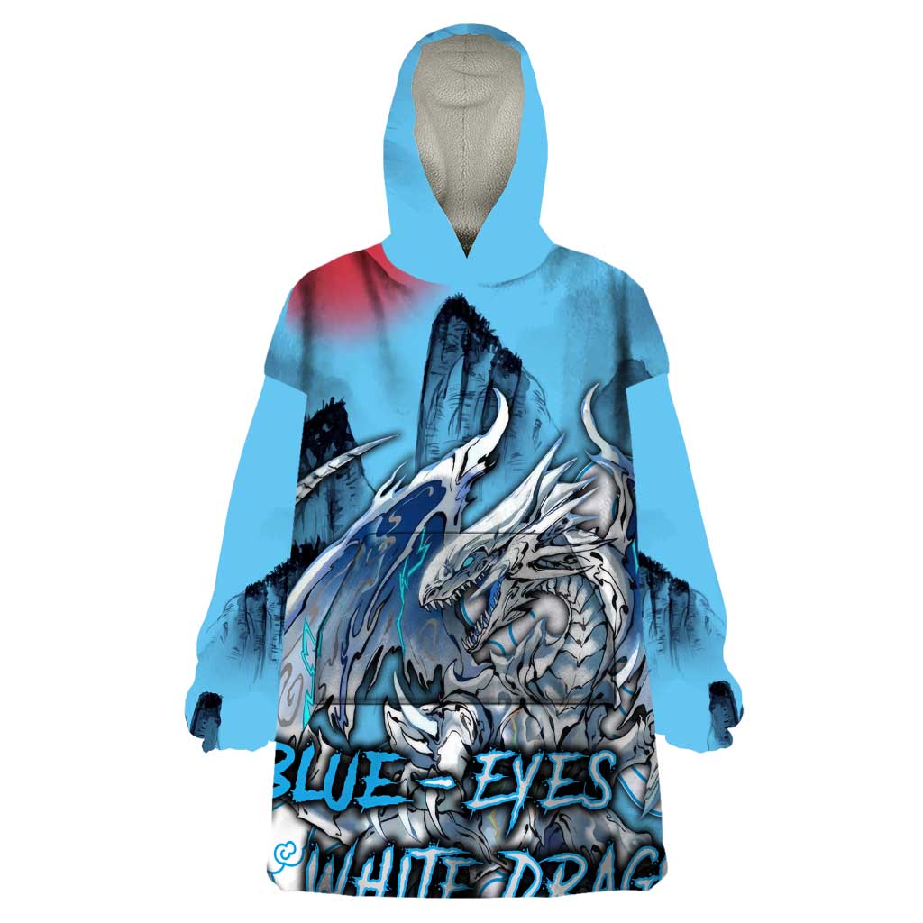 Blue-Eyes White Dragon Wearable Blanket Hoodie Anime Japan Art Style