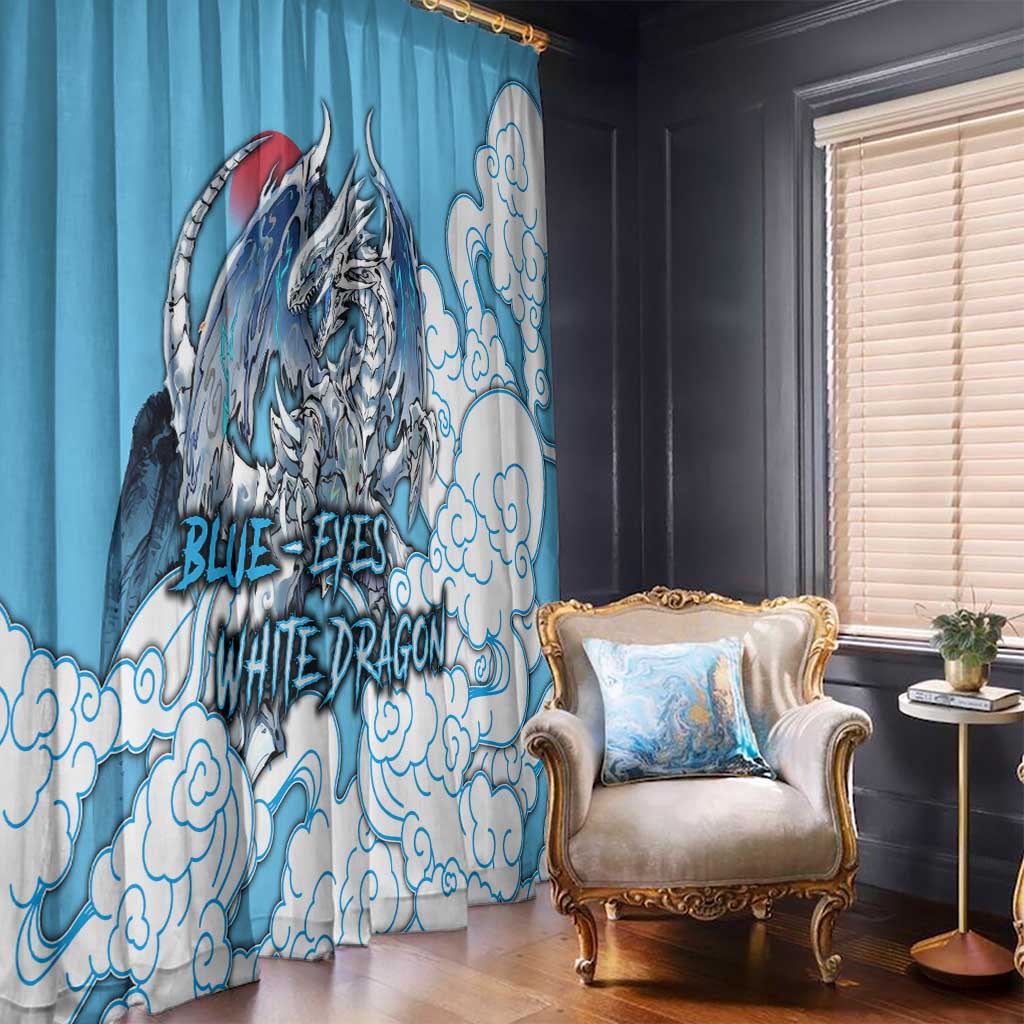 Blue-Eyes White Dragon Window Curtain Anime Japan Art Style