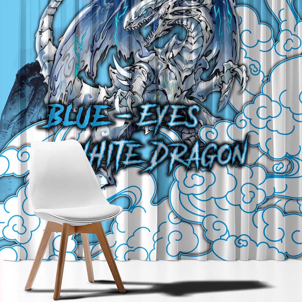 Blue-Eyes White Dragon Window Curtain Anime Japan Art Style