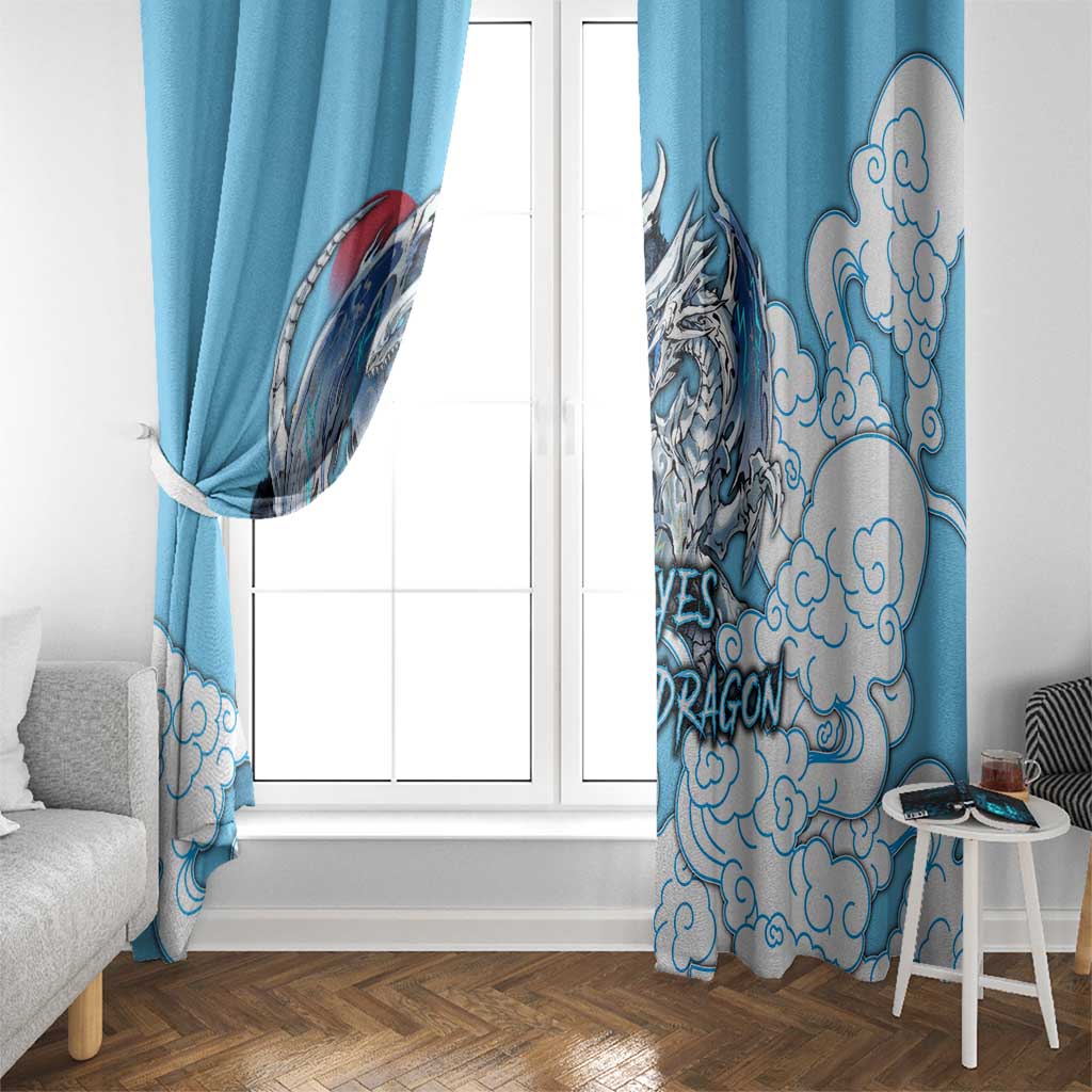 Blue-Eyes White Dragon Window Curtain Anime Japan Art Style