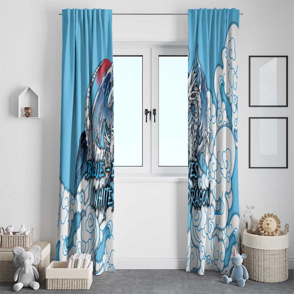 Blue-Eyes White Dragon Window Curtain Anime Japan Art Style
