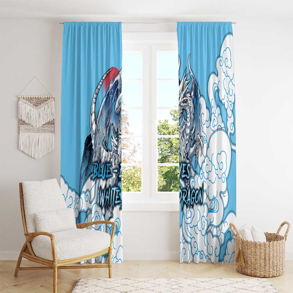 Blue-Eyes White Dragon Window Curtain Anime Japan Art Style