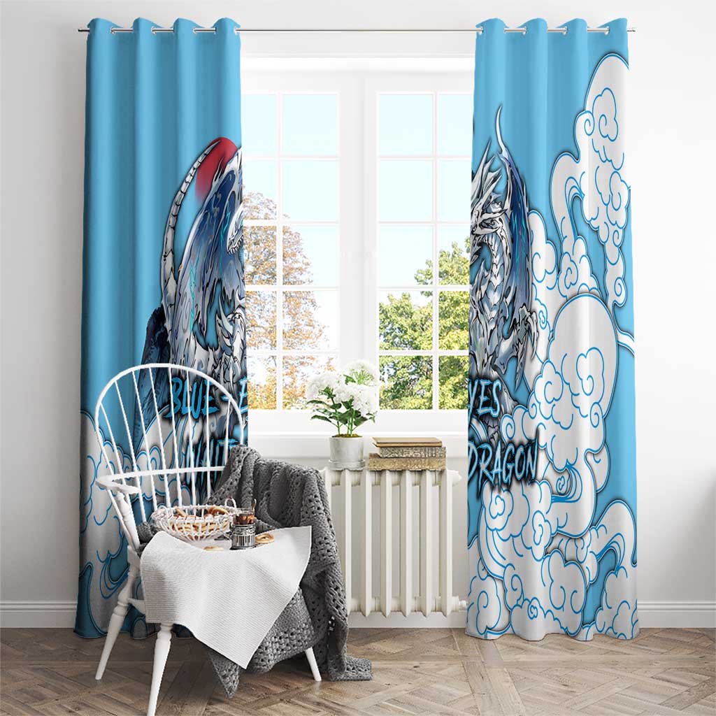 Blue-Eyes White Dragon Window Curtain Anime Japan Art Style