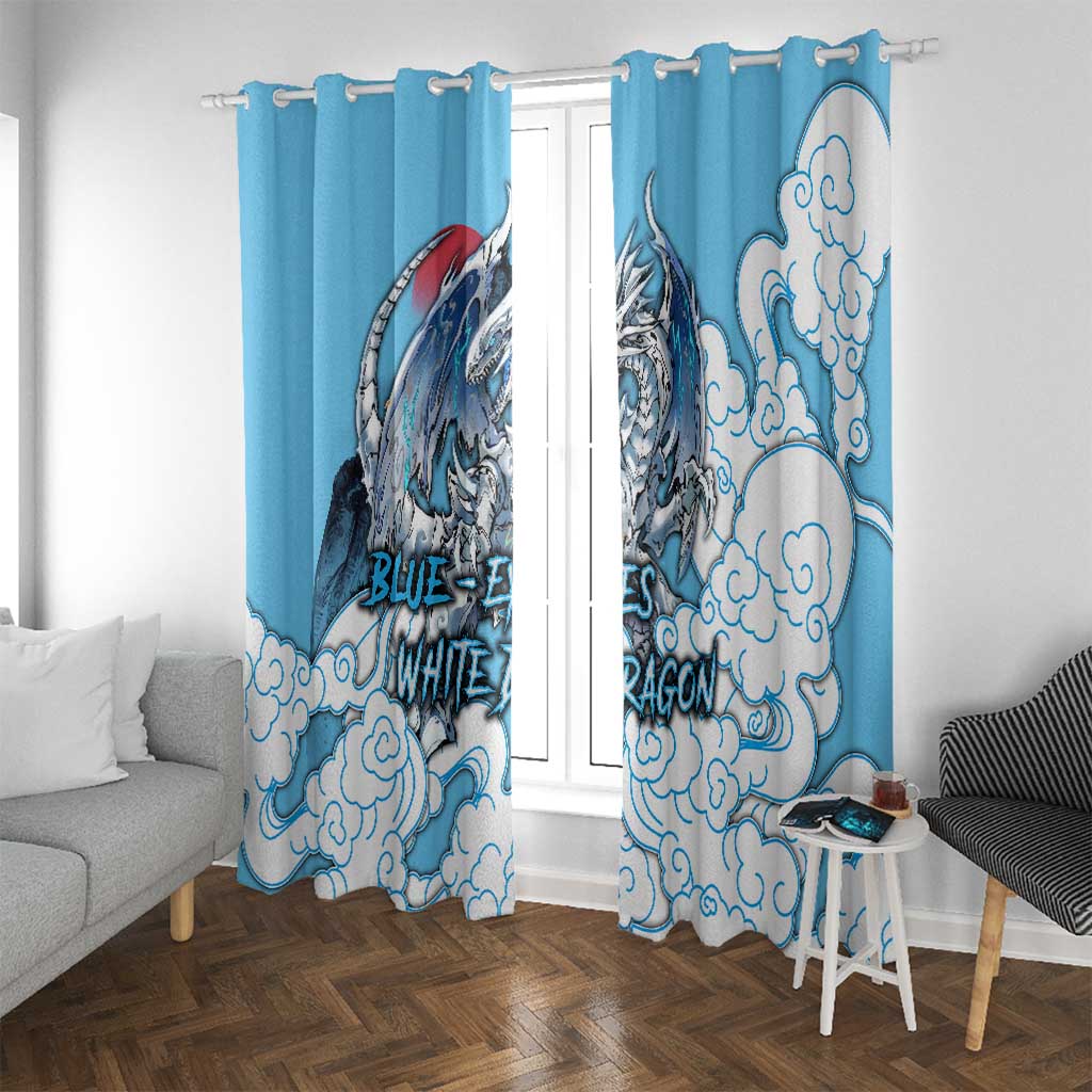 Blue-Eyes White Dragon Window Curtain Anime Japan Art Style