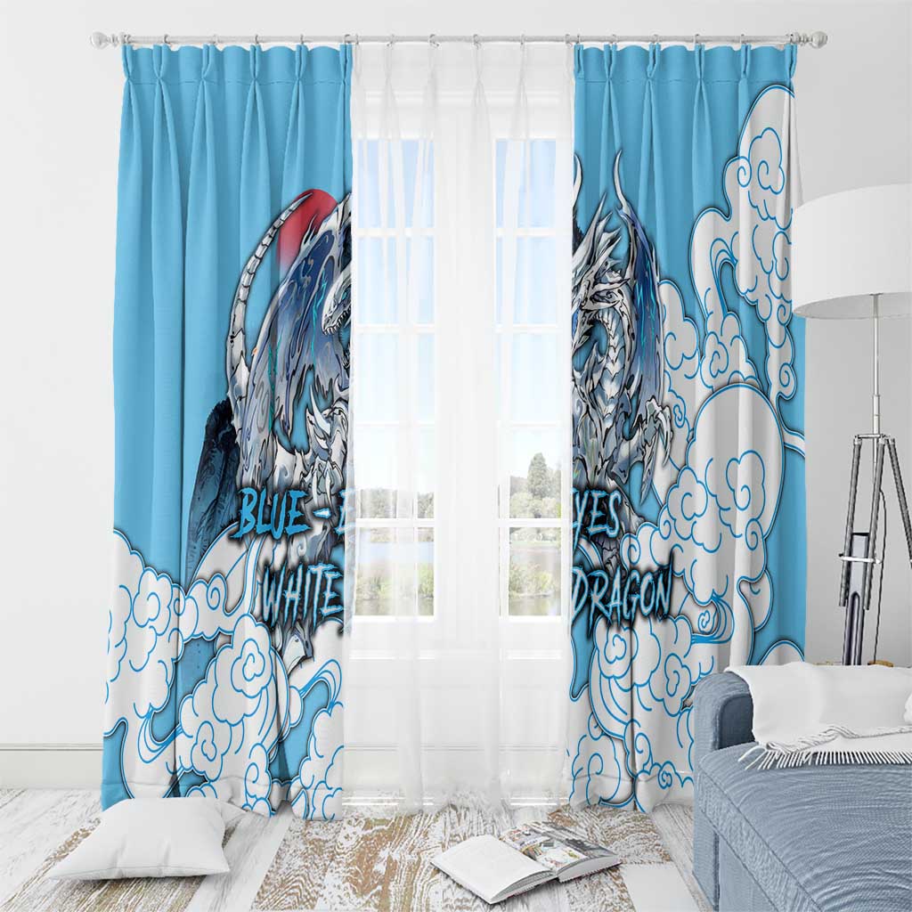 Blue-Eyes White Dragon Window Curtain Anime Japan Art Style
