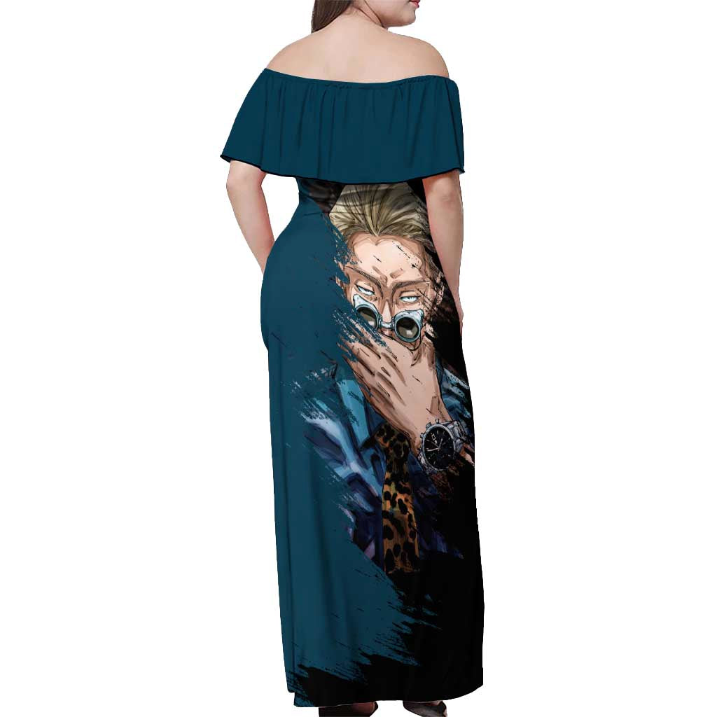 Nanami Kento - Jujutsu Kaisen Off Shoulder Maxi Dress Anime Mix Manga Style