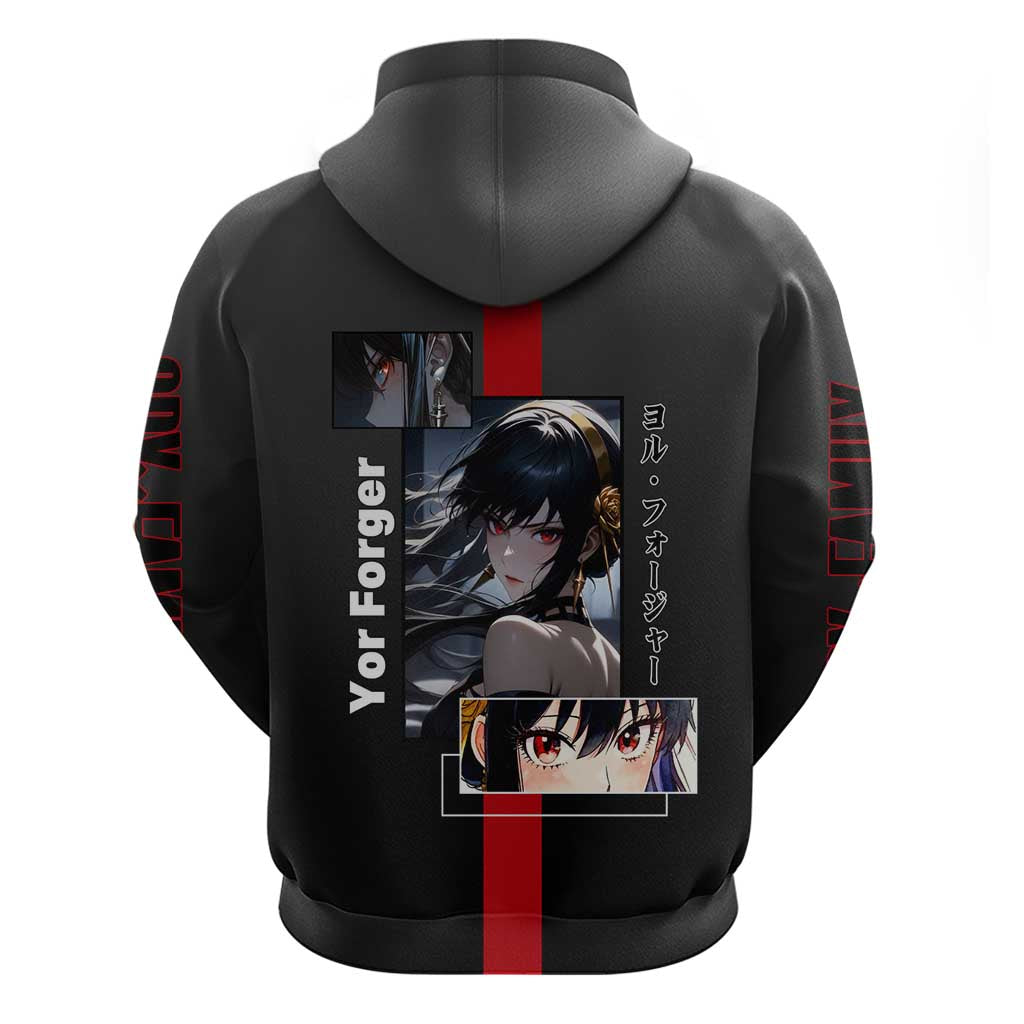 Yor Forger Spy x Family Hoodie with Assassin Pose and Elegant Stealth Design - The Mazicc