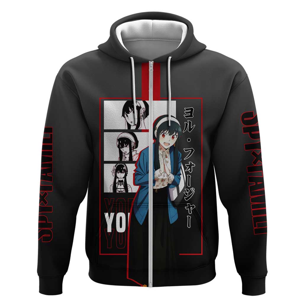 Yor Forger Spy x Family Hoodie with Assassin Pose and Elegant Stealth Design - The Mazicc