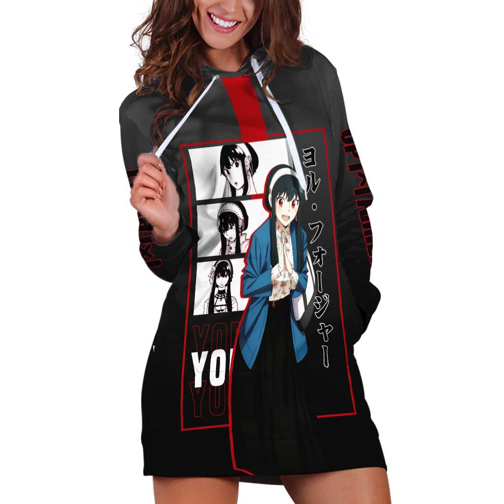 Yor Forger Spy x Family Hoodie Dress with Assassin Pose and Elegant Stealth Design - The Mazicc