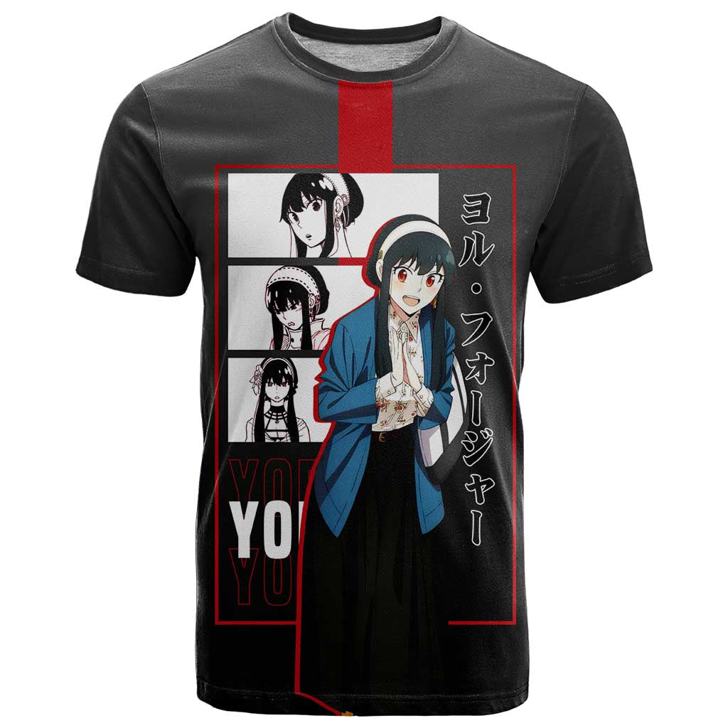 Yor Forger Spy x Family T Shirt with Assassin Pose and Elegant Stealth Design - The Mazicc