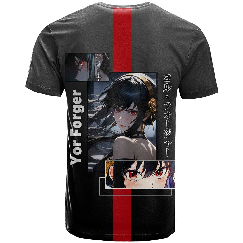 Yor Forger Spy x Family T Shirt with Assassin Pose and Elegant Stealth Design - The Mazicc