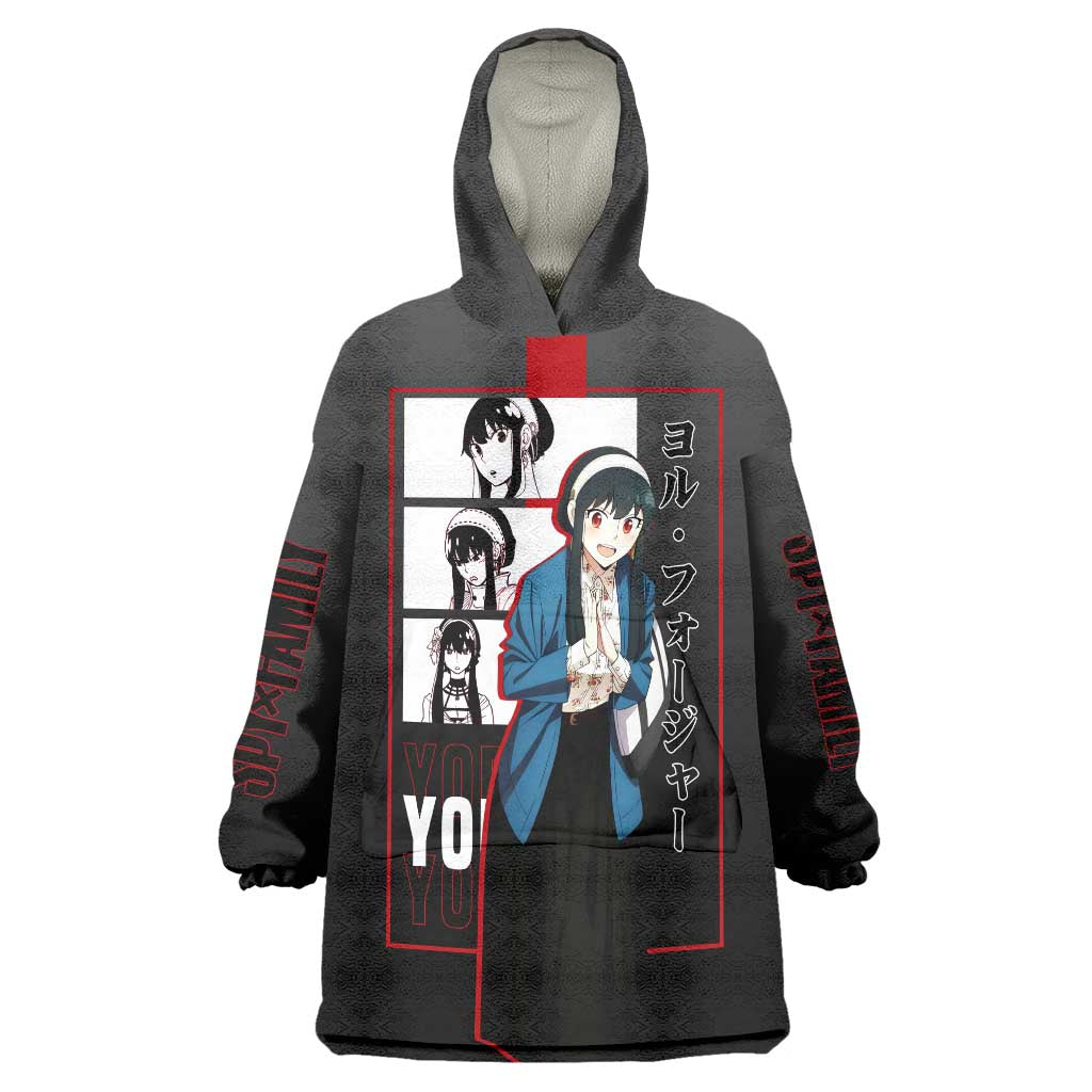 Yor Forger Spy x Family Wearable Blanket Hoodie with Assassin Pose and Elegant Stealth Design - The Mazicc