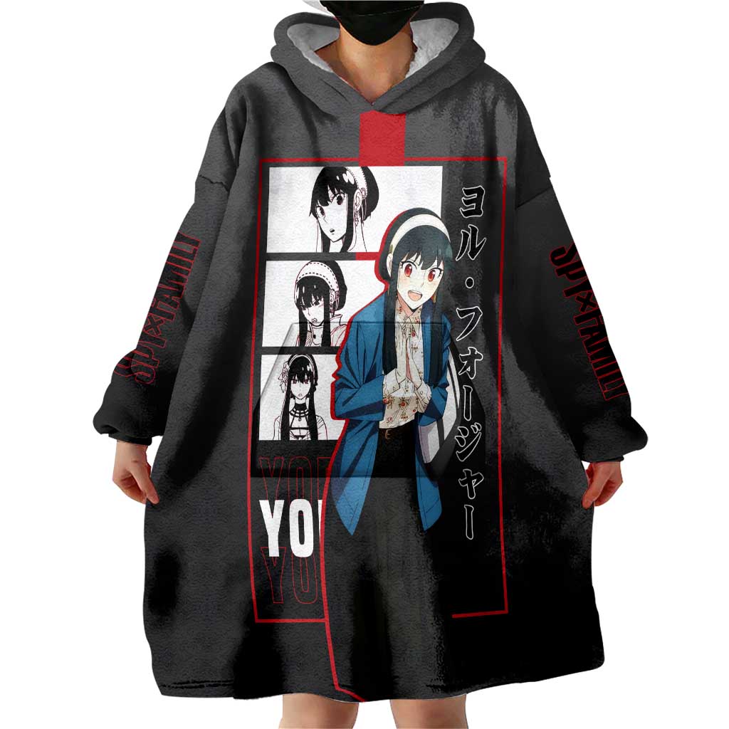 Yor Forger Spy x Family Wearable Blanket Hoodie with Assassin Pose and Elegant Stealth Design - The Mazicc