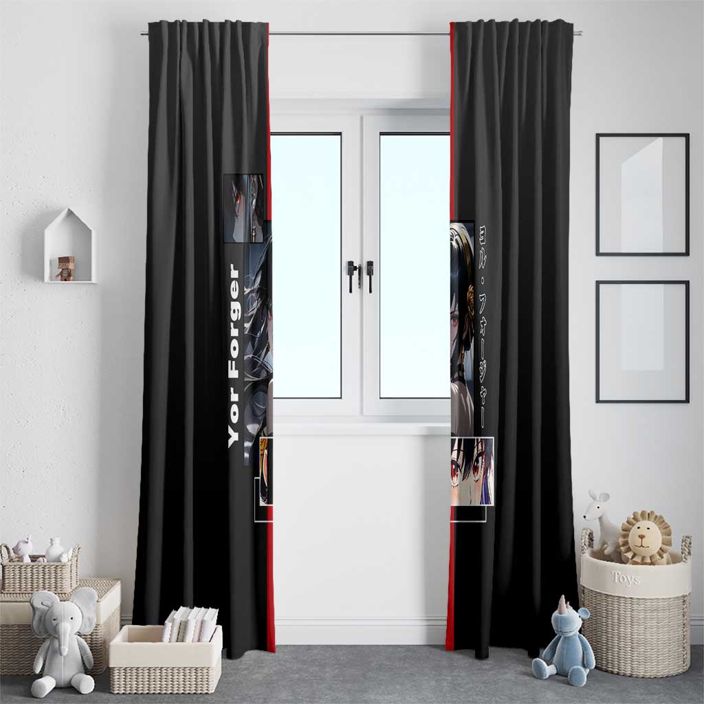 Yor Forger Spy x Family Window Curtain with Assassin Pose and Elegant Stealth Design - The Mazicc