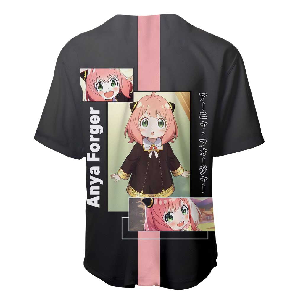 Anya Forger Spy x Family Baseball Jersey with Cute Expression and Playful Design - The Mazicc