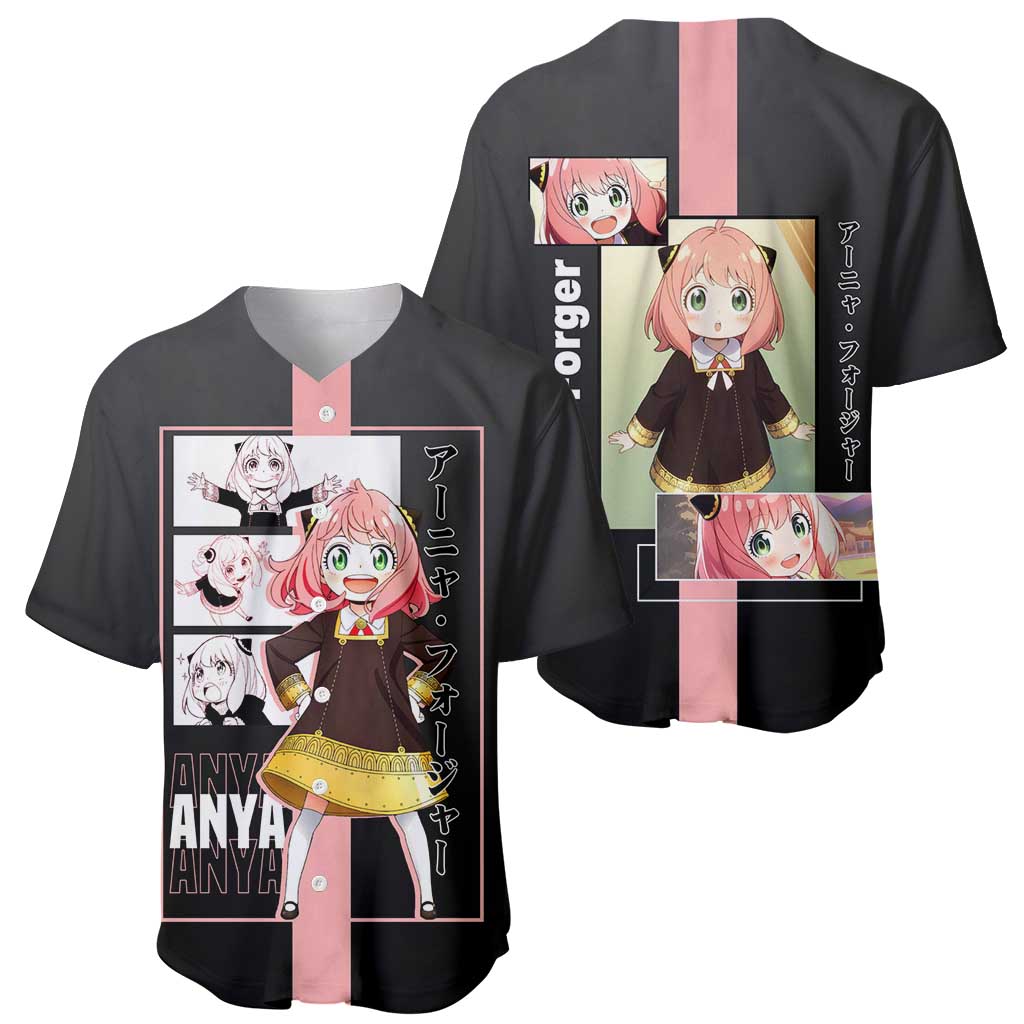 Anya Forger Spy x Family Baseball Jersey with Cute Expression and Playful Design - The Mazicc