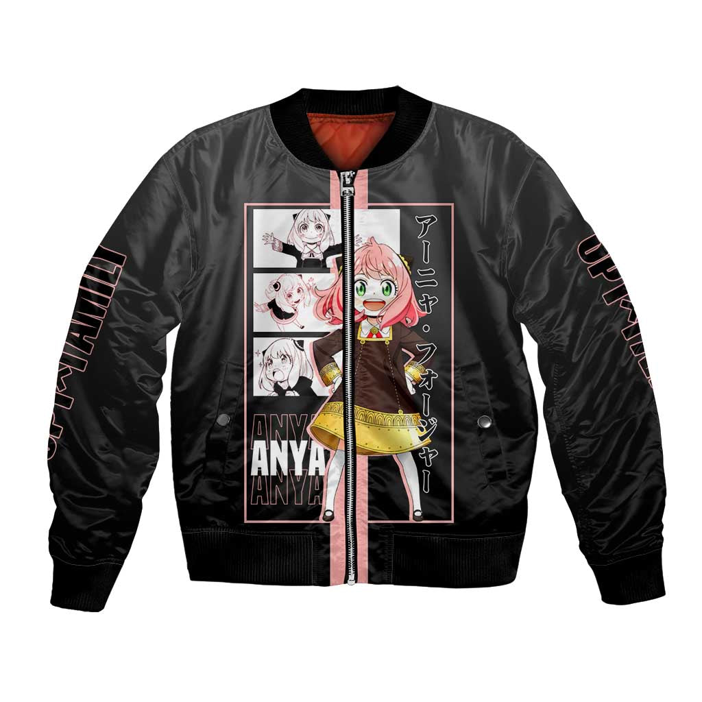 Anya Forger Spy x Family Bomber Jacket with Cute Expression and Playful Design - The Mazicc