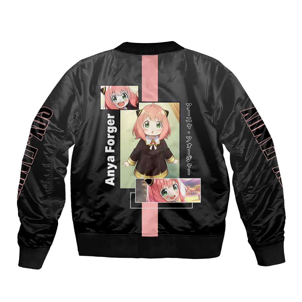 Anya Forger Spy x Family Bomber Jacket with Cute Expression and Playful Design - The Mazicc