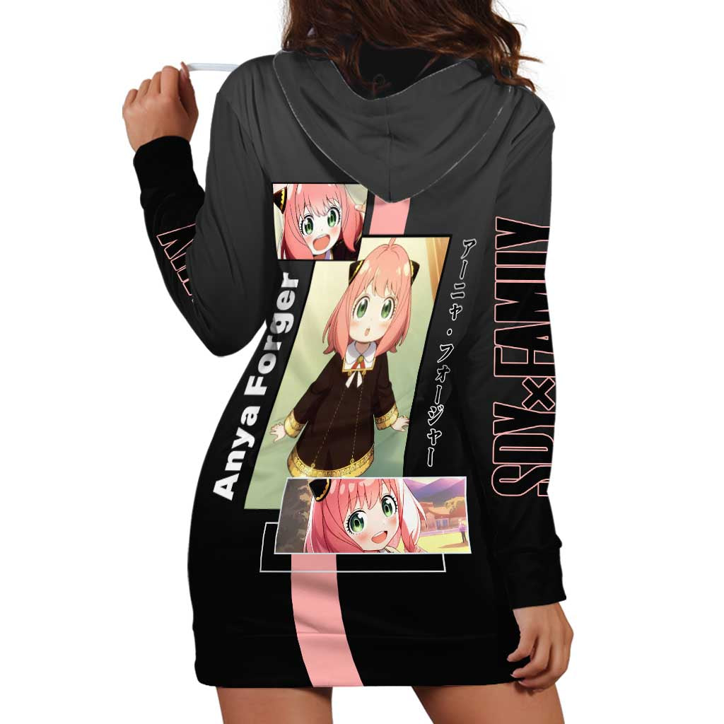 Anya Forger Spy x Family Hoodie Dress with Cute Expression and Playful Design - The Mazicc