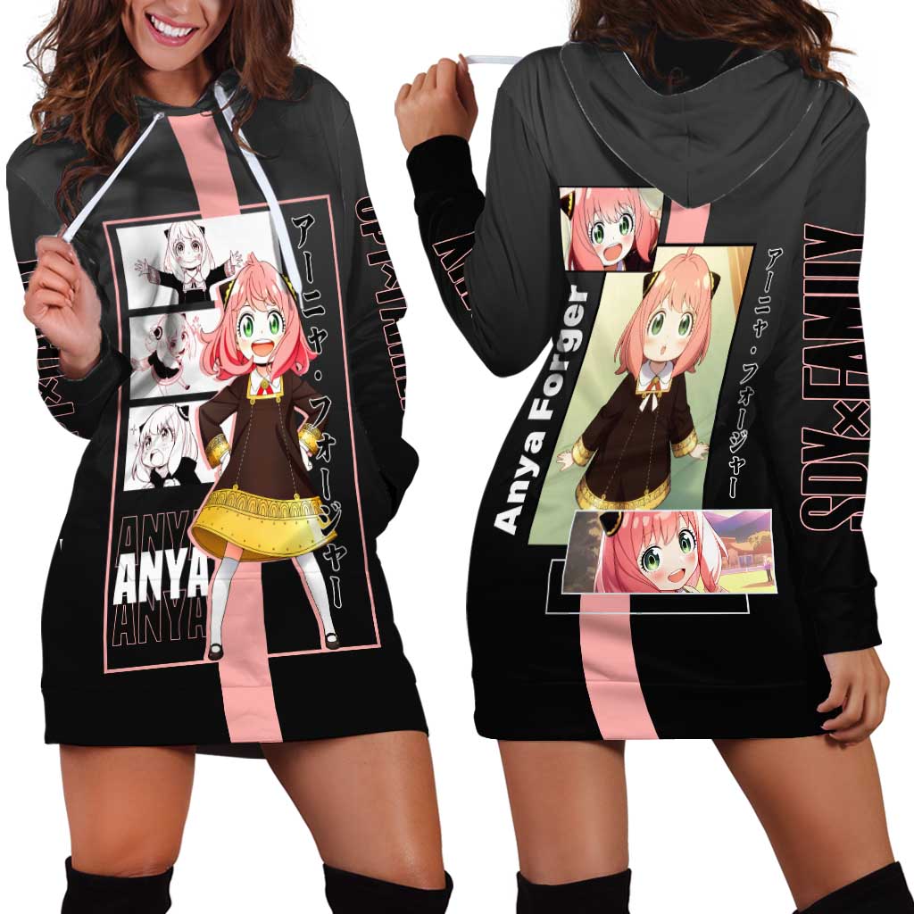 Anya Forger Spy x Family Hoodie Dress with Cute Expression and Playful Design - The Mazicc