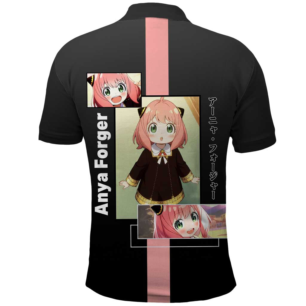 Anya Forger Spy x Family Polo Shirt with Cute Expression and Playful Design - The Mazicc