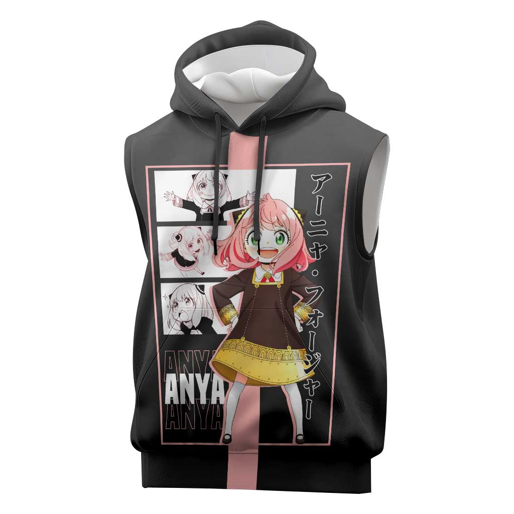 Anya Forger Spy x Family Sleeveless Hoodie with Cute Expression and Playful Design - The Mazicc