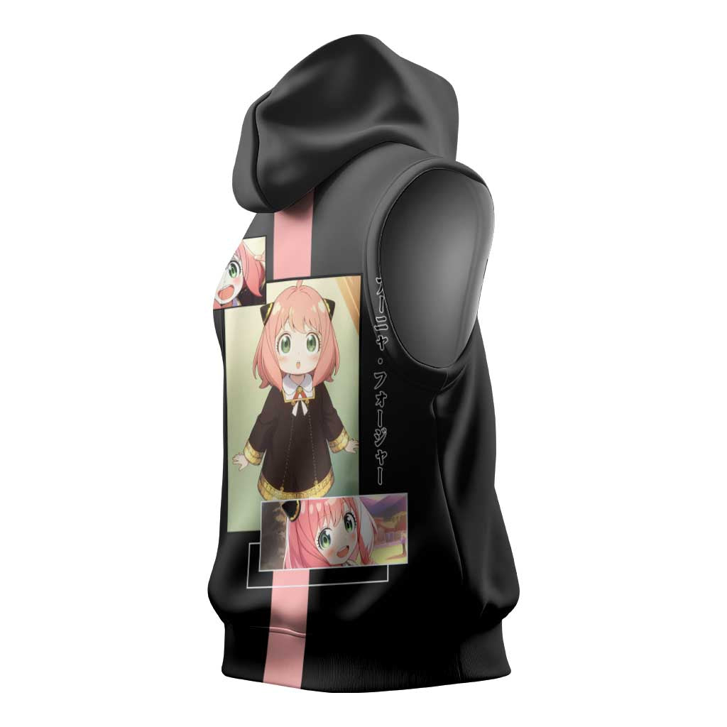 Anya Forger Spy x Family Sleeveless Hoodie with Cute Expression and Playful Design - The Mazicc