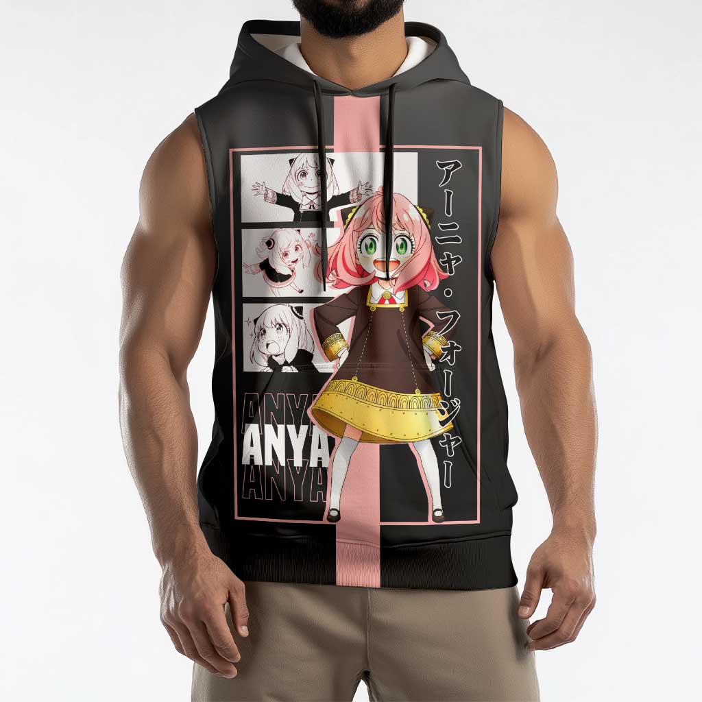 Anya Forger Spy x Family Sleeveless Hoodie with Cute Expression and Playful Design - The Mazicc