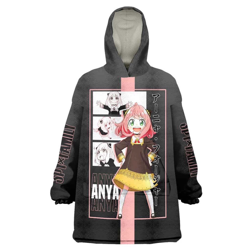 Anya Forger Spy x Family Wearable Blanket Hoodie with Cute Expression and Playful Design - The Mazicc