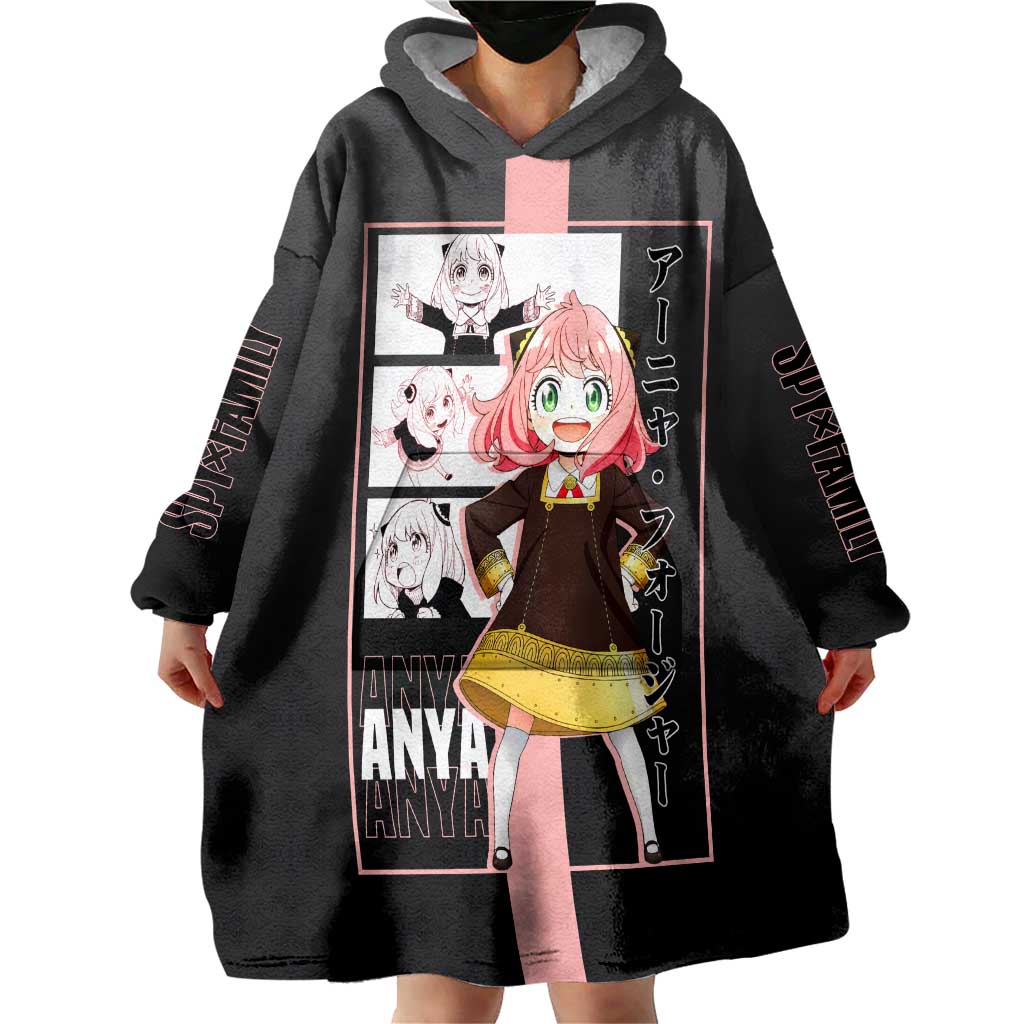 Anya Forger Spy x Family Wearable Blanket Hoodie with Cute Expression and Playful Design - The Mazicc