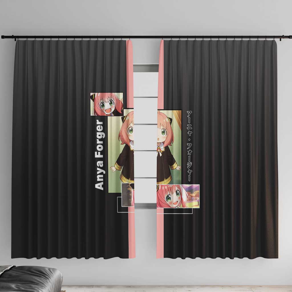 Anya Forger Spy x Family Window Curtain with Cute Expression and Playful Design - The Mazicc