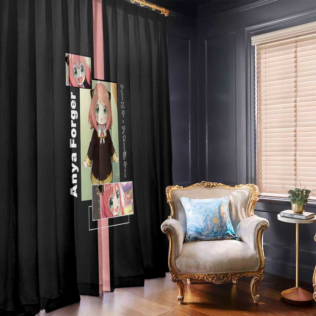 Anya Forger Spy x Family Window Curtain with Cute Expression and Playful Design - The Mazicc